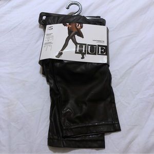 Hue Leatherette Leggings, small, NWT
